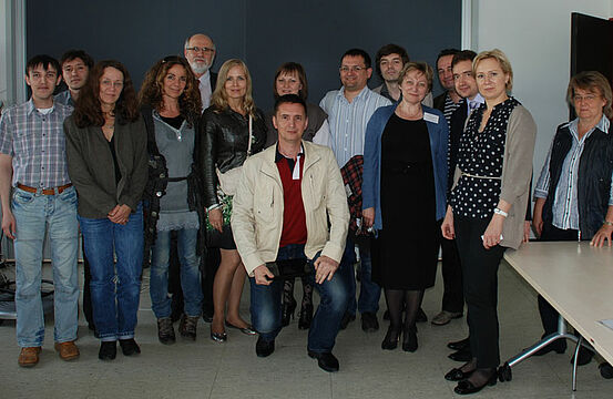 Russische Delegation der Föderale Wolga-Universität Kasan mit Mitarbeitern des Multimediazentrums